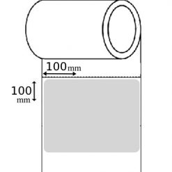 رول لیبل کاغذی 100mm*100mm (پانصد عددی)