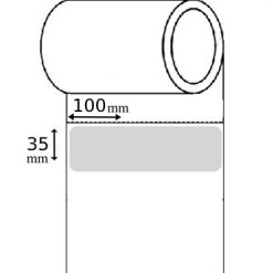 رول لیبل کاغذی 35mm*100mm (هزار عددی)