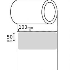 رول لیبل کاغذی 50mm*100mm (هزار عددی)