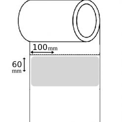 رول لیبل کاغذی 60mm*100mm (هزار عددی)
