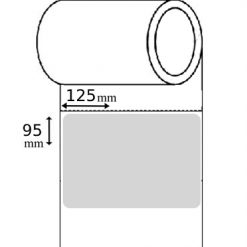 رول لیبل کاغذی 125mm*95mm (پانصد عددی)