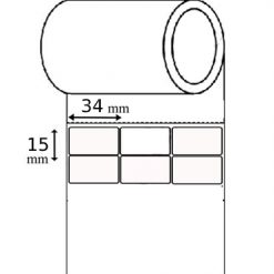 رول لیبل کاغذی 34mm*15mm (شش هزار عددی)