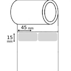 رول لیبل کاغذی 45mm*15mm (چهار هزار عددی)