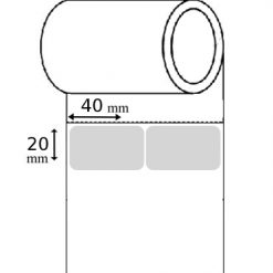 رول لیبل کاغذی 40mm*20mm (چهار هزار عددی)
