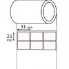 رول لیبل کاغذی 21mm*31mm (شش هزار عددی)