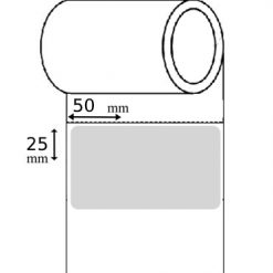 رول لیبل کاغذی 50mm*25mm تک ردیفه (دو هزار عددی)