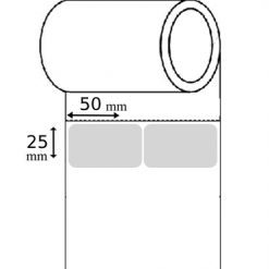 رول لیبل کاغذی 50mm*25mm (چهار هزار عددی)