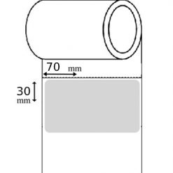 رول لیبل کاغذی 30mm*70mm (هزار عددی)