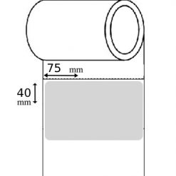 رول لیبل کاغذی 40mm*75mm (هزار عددی)