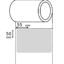 رول لیبل کاغذی 50mm*55mm (هزار عددی)