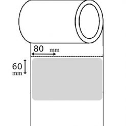 رول لیبل کاغذی 60mm*80mm (هزار عددی)