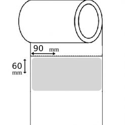 رول لیبل کاغذی 90mm*60mm (هزار عددی)