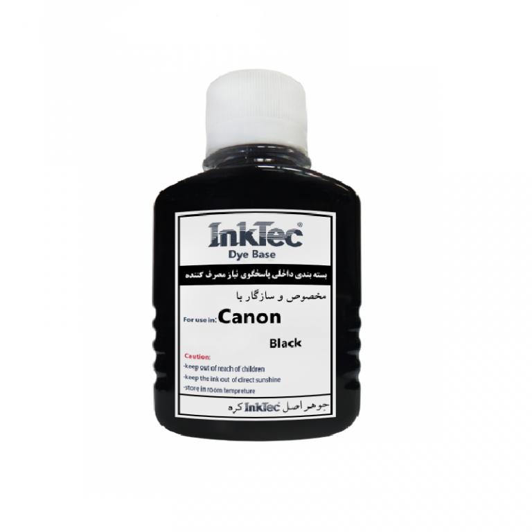 جوهرشارژ چاپگر اینک تک Inktec (ساخت کره) CANON Black DYE 100CC (پیگمنت)