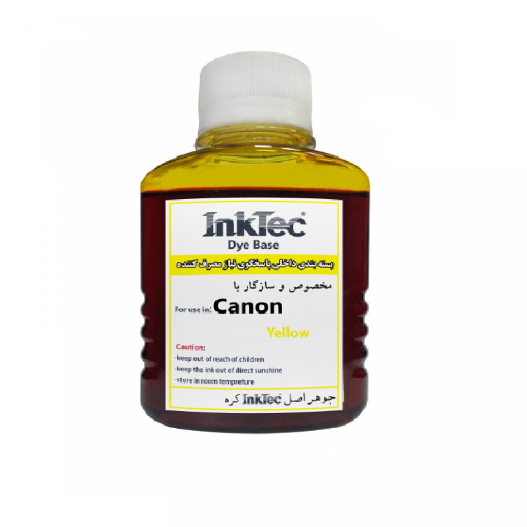 جوهرشارژ چاپگر اینک تک Inktec (ساخت کره) CANON Yellow 100 CC