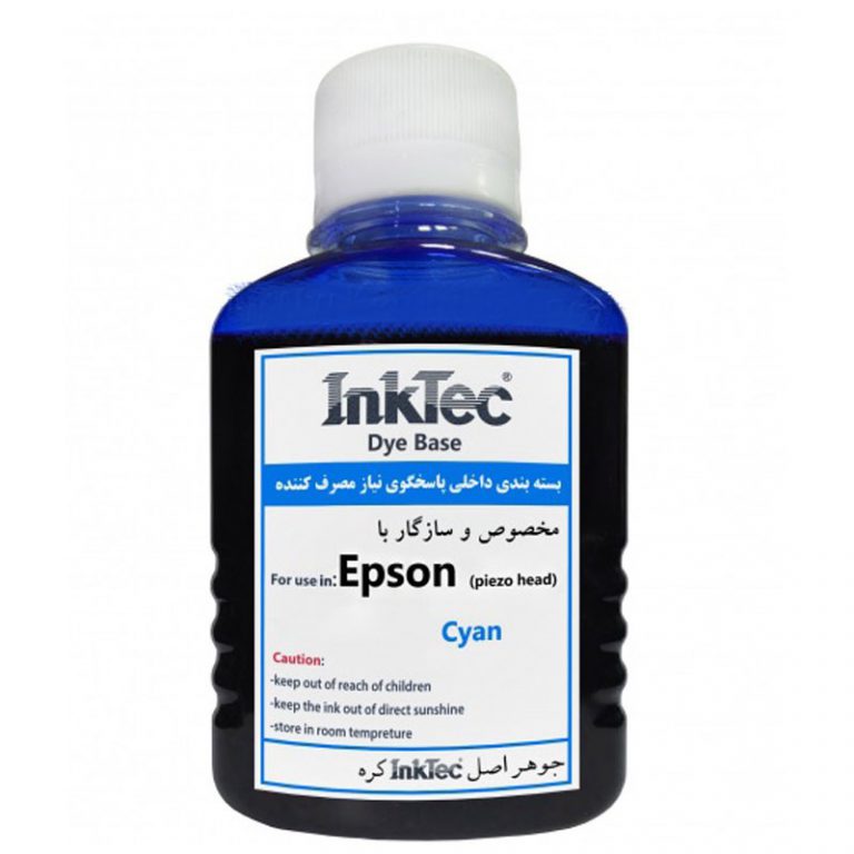 جوهرشارژ چاپگر اینک تکInktec (ساخت کره) EPSON Cyan 100CC