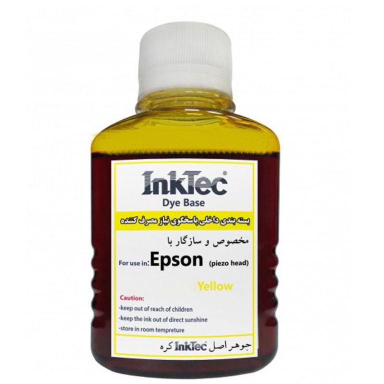 جوهرشارژ چاپگر اینک تکInktec (ساخت کره) EPSON Yellow 100CC