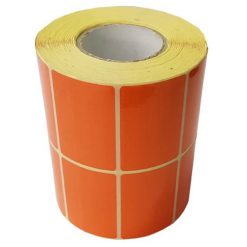 لیبل PVC 34mm*51mm نارنجی- سه هزار عددی